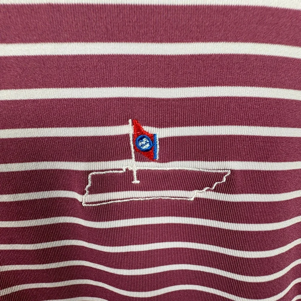 Greyson Men's XL Golf Polo –‎ Burgundy & White, Performance Fit, On-Course Style